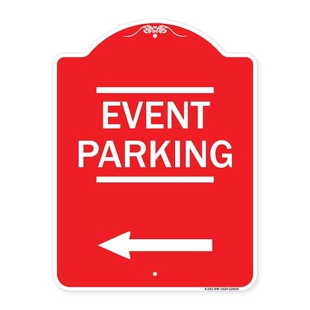 Signmission Thanks for Coming Turn Right for Exit Event Parking with Left Arrow, A-DES-RW-1824-22824 A-DES-RW-1824-22824